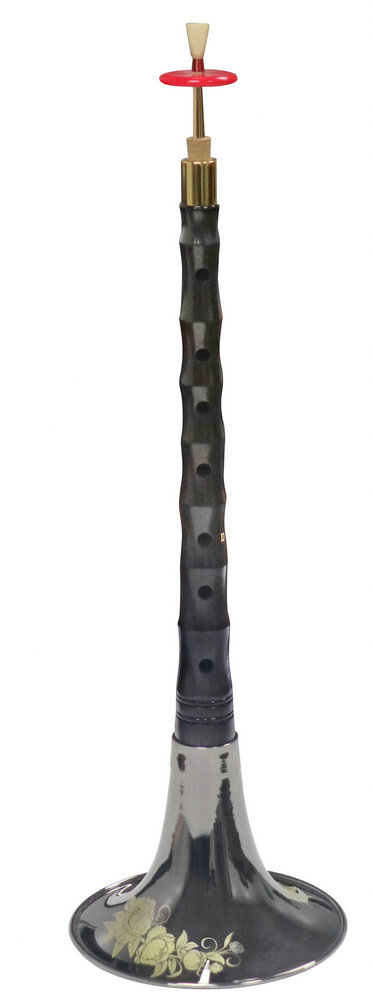 Buy Concert Grade Black Sandalwood Flower Carved Suona Chinese Horn with Bag 唢呐