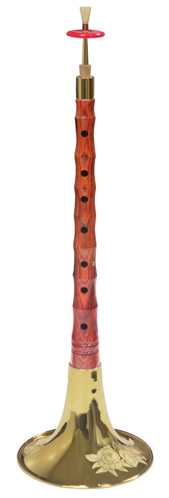 Buy Concert Grade Aged Rosy Sandalwood Flower Carved Suona Chinese Horn with Bag 唢呐