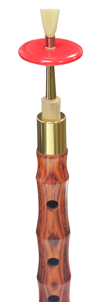 Buy Concert Grade Aged Rosy Sandalwood Flower Carved Suona Chinese Horn with Bag 唢呐