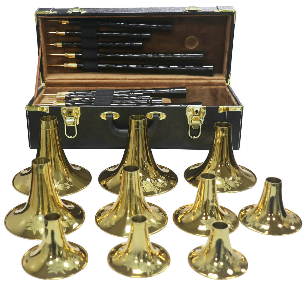 Buy Concert Grade Black Sandalwood Suona Kit Chinese Trumpet 10 Pcs with Case 唢呐套装