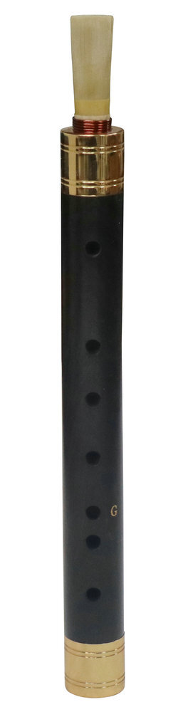 Buy Concert Grade Golden Color Ends Black Sandalwood Guanzi Chinese Whistle G Key with Bag 管子