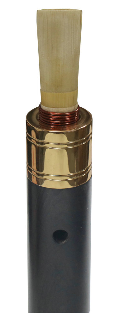Buy Concert Grade Golden Color Ends Black Sandalwood Guanzi Chinese Whistle G Key with Bag 管子