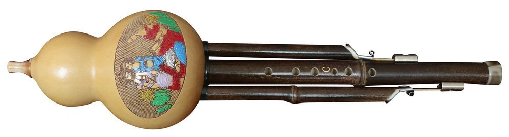 Buy Professional Level Chinese Yunnan Free Reed Gourd & Bamboo Flute Hulusi Instrument 葫芦丝