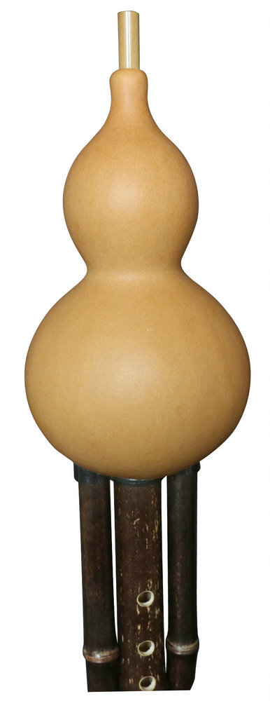 Premium Quality Plain Style Baked Chinese Yunnan Free Reed Gourd & Bamboo Flute Hulusi 葫芦丝