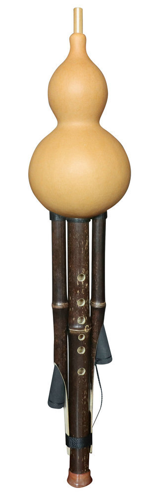 Premium Quality Plain Style Baked Chinese Yunnan Free Reed Gourd & Bamboo Flute Hulusi 葫芦丝