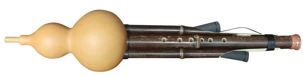 Premium Quality Plain Style Baked Chinese Yunnan Free Reed Gourd & Bamboo Flute Hulusi 葫芦丝