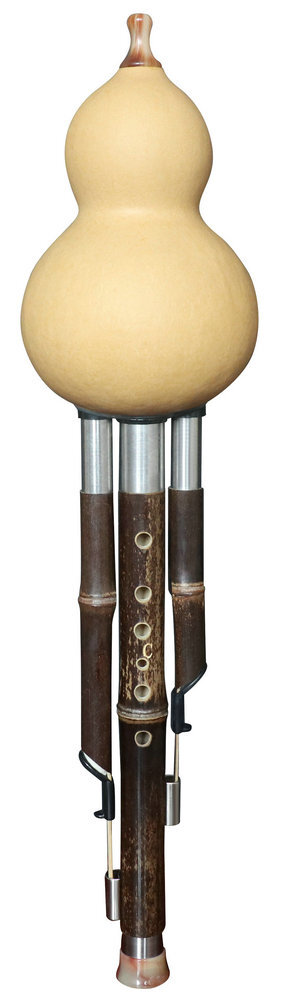 Buy Professional Level Plain Style Baked Chinese Yunnan Free Reed Gourd & Bamboo Flute Hulusi 葫芦丝
