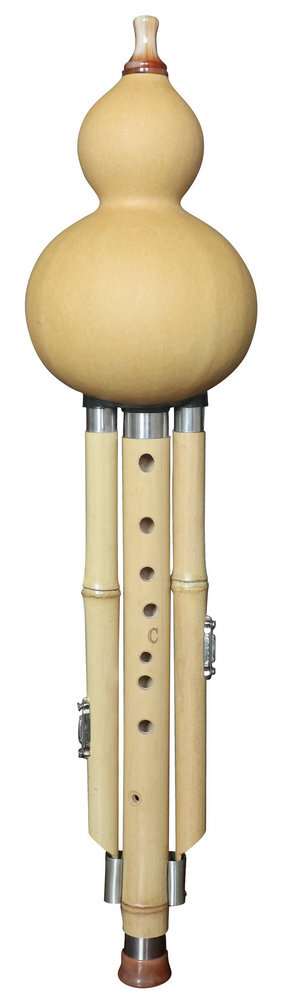 Buy Concert Grade Plain Style Baked Chinese Yunnan Free Reed Gourd & Golden Bamboo Flute Hulusi 葫芦丝
