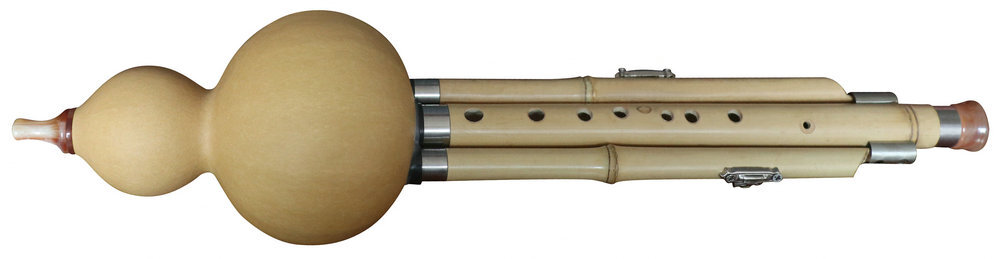 Buy Concert Grade Plain Style Baked Chinese Yunnan Free Reed Gourd & Golden Bamboo Flute Hulusi 葫芦丝
