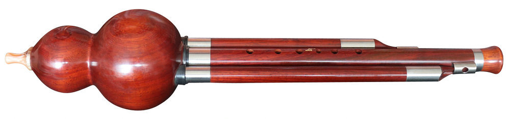 Buy Concert Grade Chinese Free Reed Gourd & Rosy Sandalwood Flute Hulusi Instrument 葫芦丝