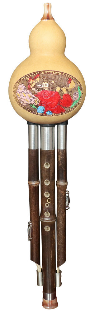 Buy Concert Grade Chinese Free Reed Gourd & Bamboo Flute Hulusi Instrument 葫芦丝