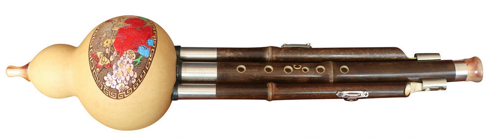 Buy Concert Grade Chinese Free Reed Gourd & Bamboo Flute Hulusi Instrument 葫芦丝