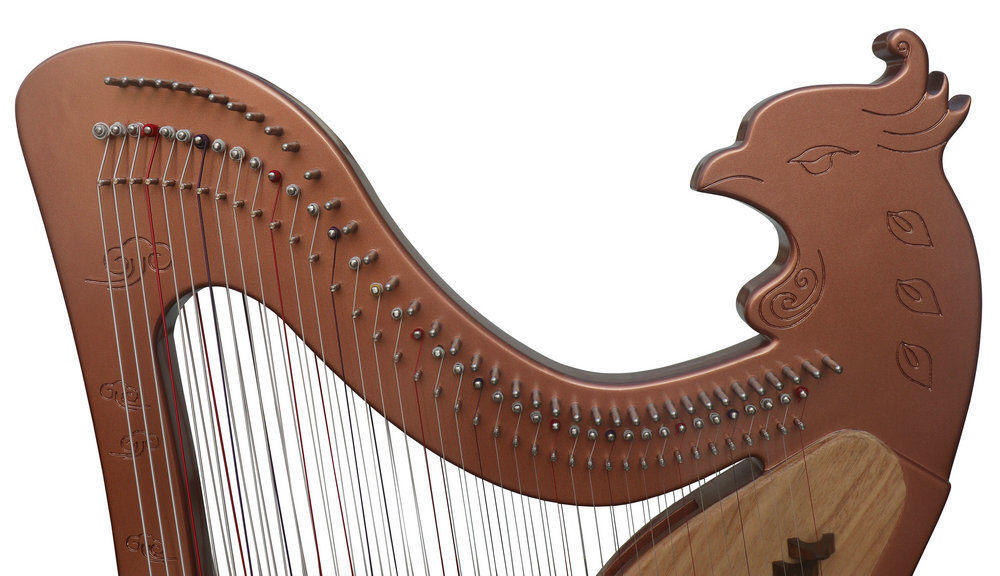 Buy Concert Grade Modern Konghou Instrument Ancient Chinese Zither 39 Strings with Legs 箜篌