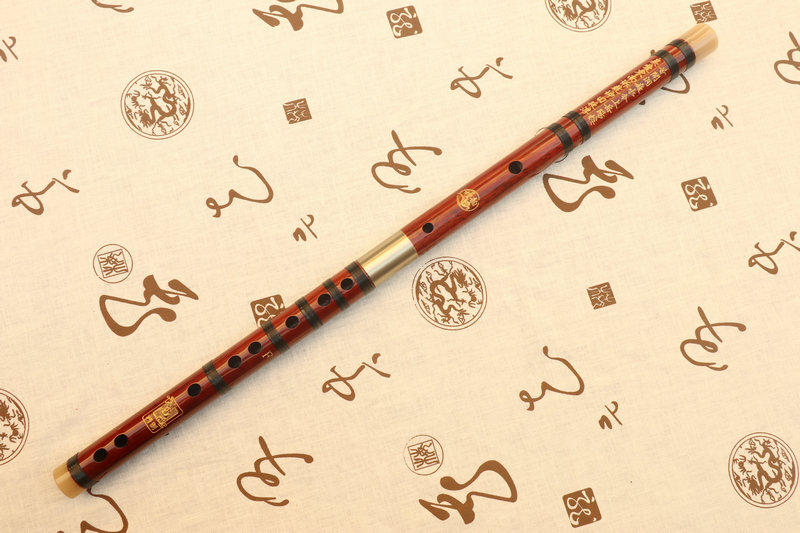 Buy Professional Rosy Sandalwood Chinese Flute Dizi Instrument with Accessories 笛子