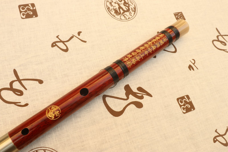 Buy Professional Rosy Sandalwood Chinese Flute Dizi Instrument with Accessories 笛子