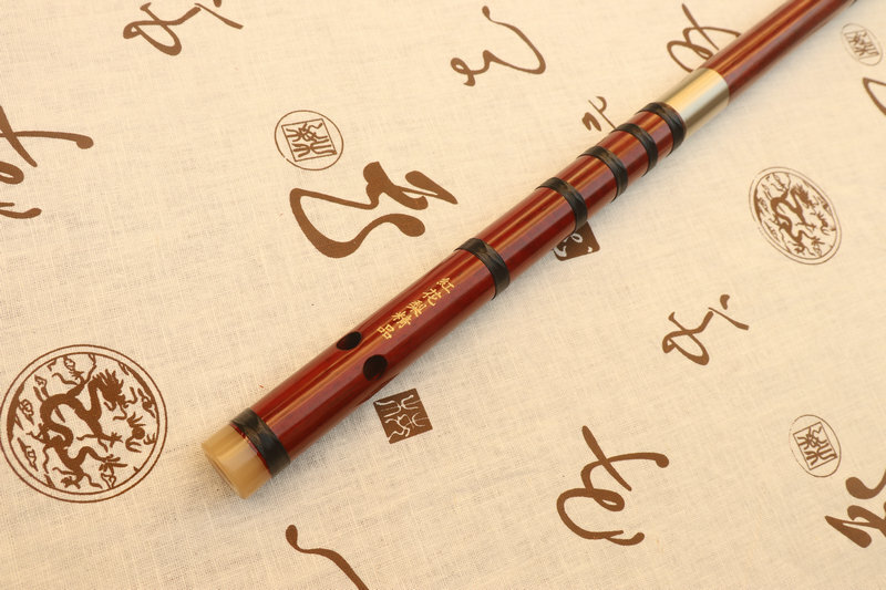 Buy Professional Rosy Sandalwood Chinese Flute Dizi Instrument with Accessories 笛子