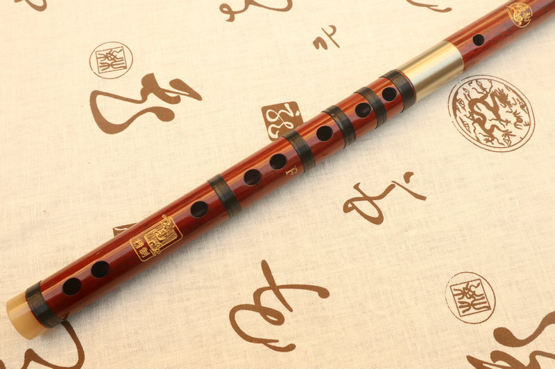 Buy Professional Rosy Sandalwood Chinese Flute Dizi Instrument with Accessories 笛子