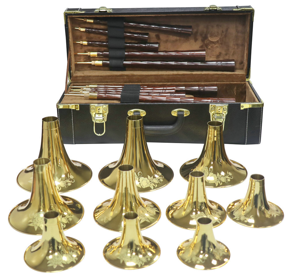 Buy Concert Grade Aged Rosy Sandalwood Suona Chinese Horn Kit 10 Pcs with Case 唢呐套装