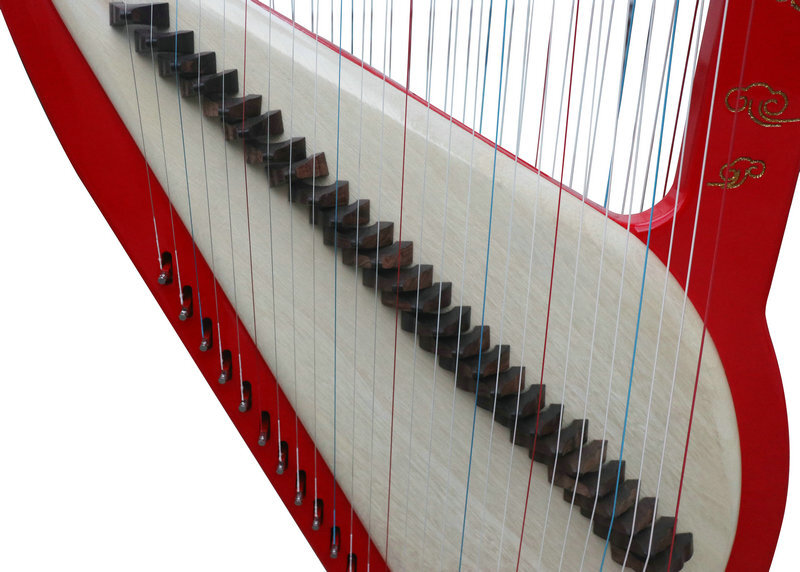 Buy Professional Modern Konghou Instrument Ancient Chinese Zither 27 Strings with Legs 箜篌