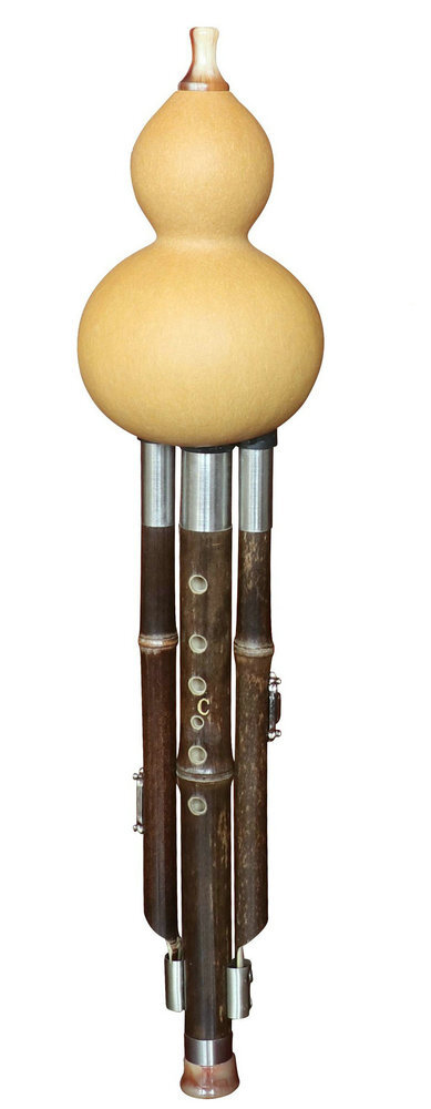 Buy Professional Level Plain Style Baked Chinese Yunnan Free Reed Gourd & Bamboo Flute Hulusi 葫芦丝