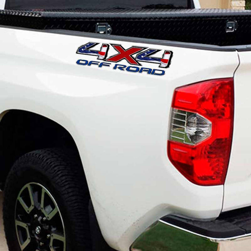 American Flag 4x4 Toyota Tundra Truck Decals
