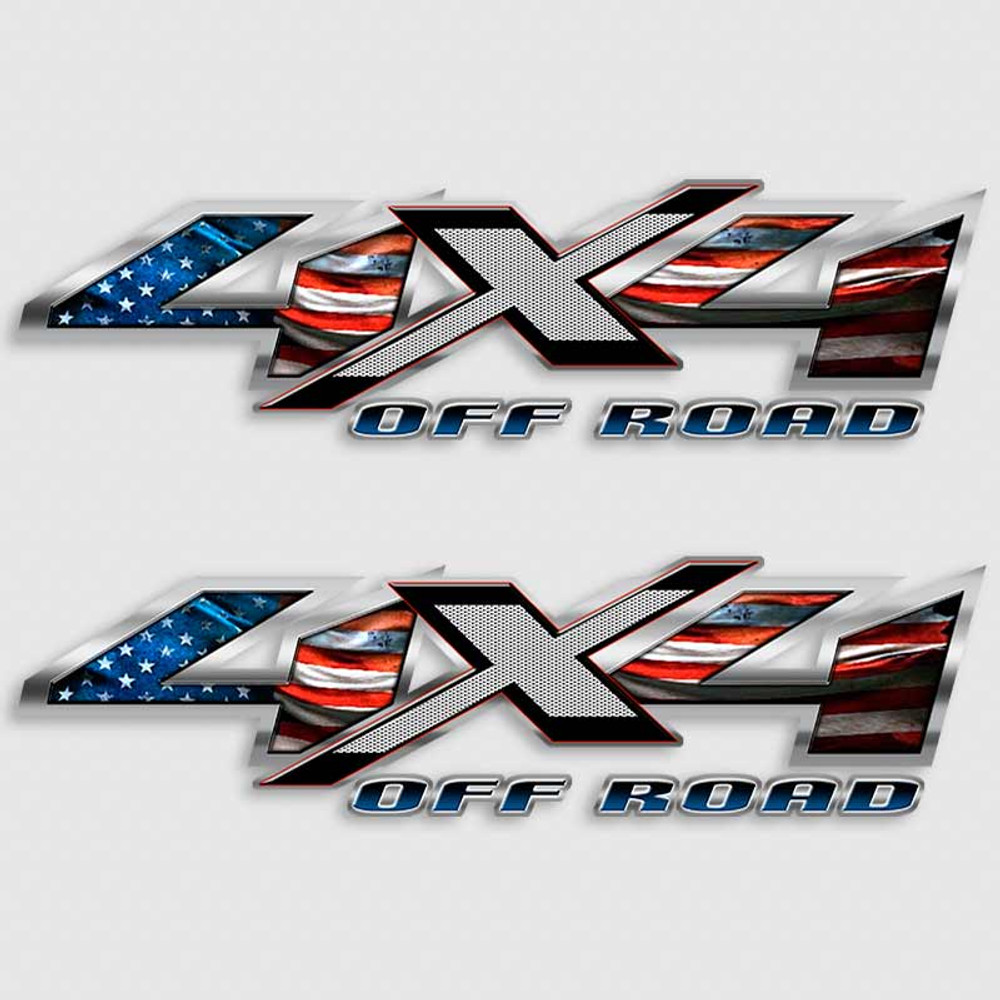 American Flag 4x4 USA Patriot Truck Decals