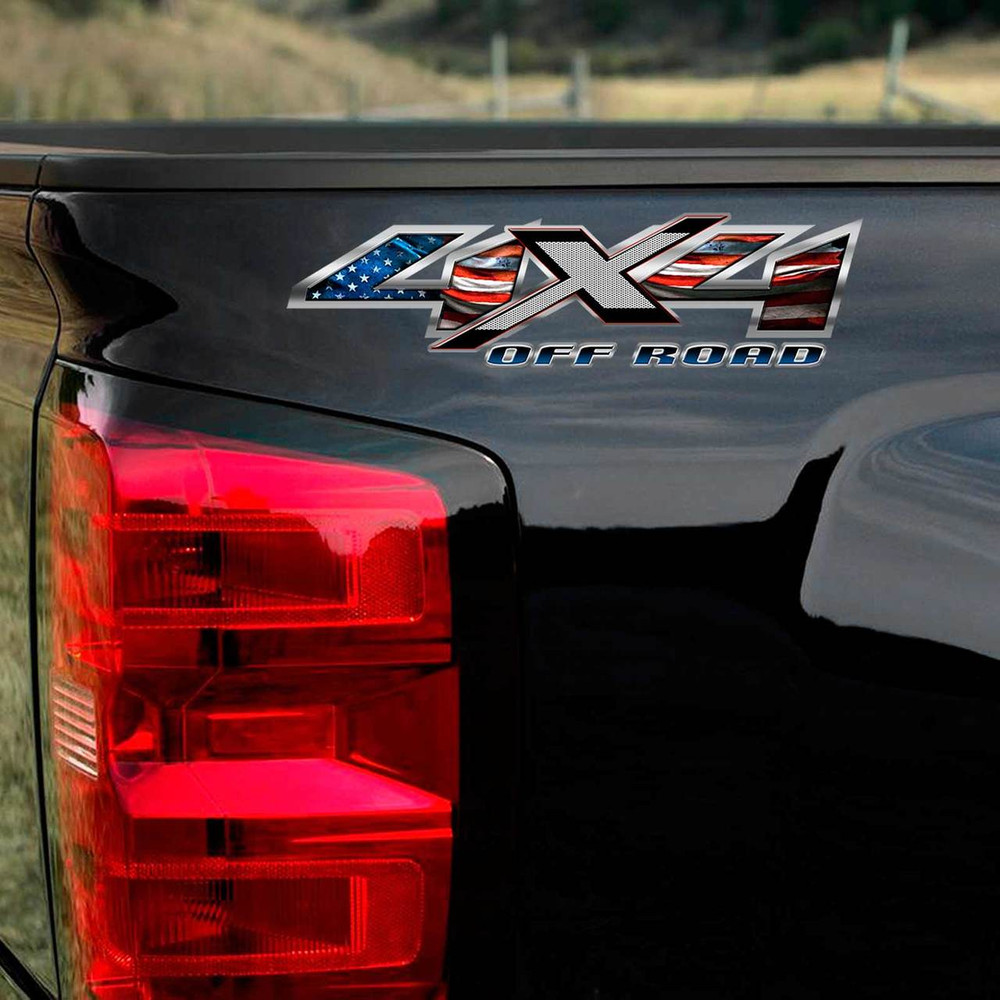 American Flag 4x4 USA Patriot Truck Decals