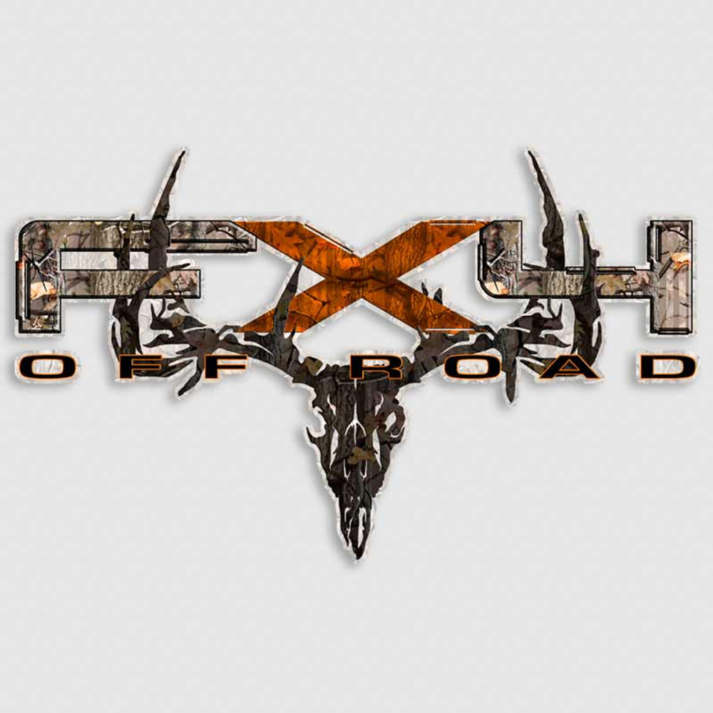 FX4 Camo Skull Orange F-150 Truck Decals
