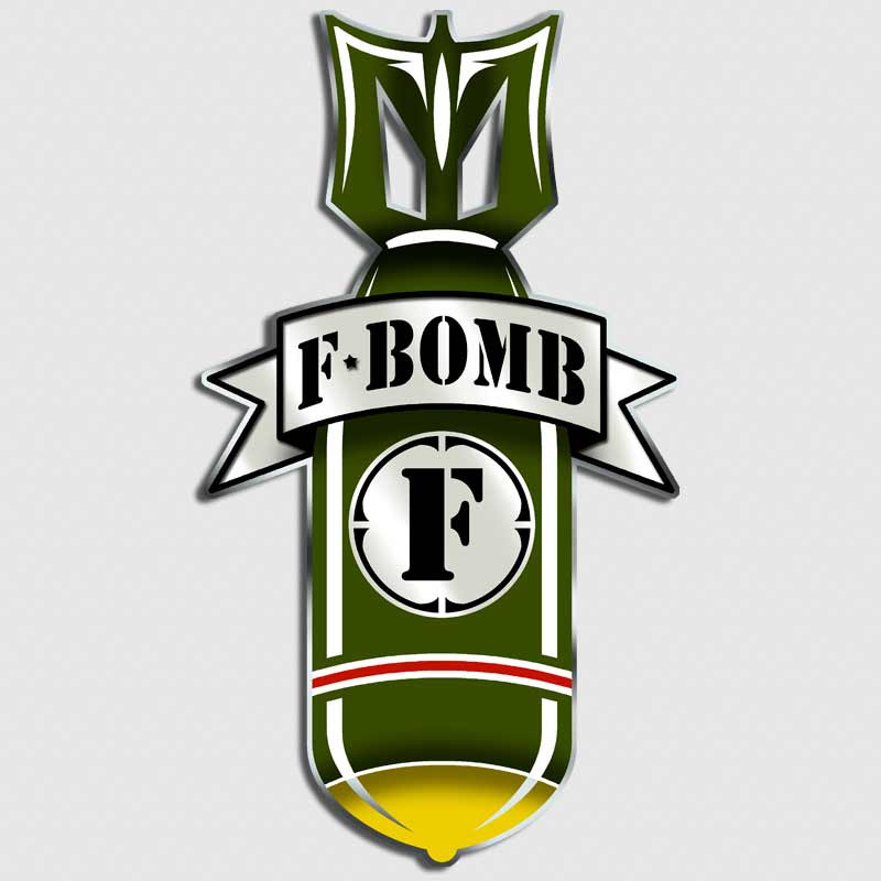 F Bomb Military Humor Explosive Decal