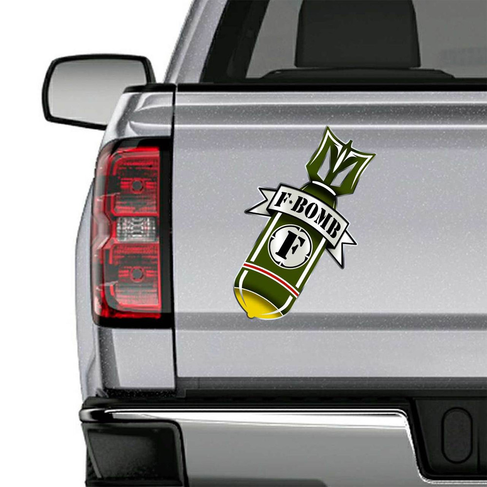 F Bomb Military Humor Explosive Decal