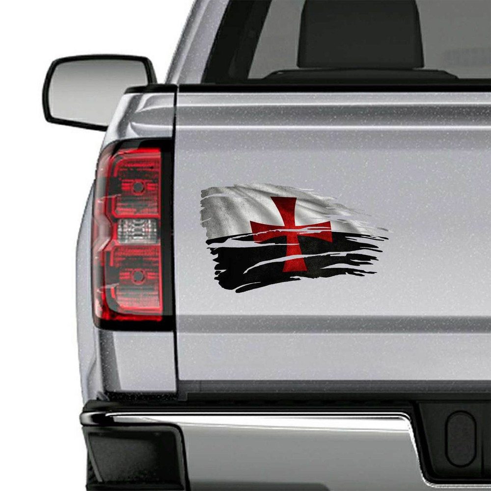 Knights of Templar Distressed Flag Decal Set