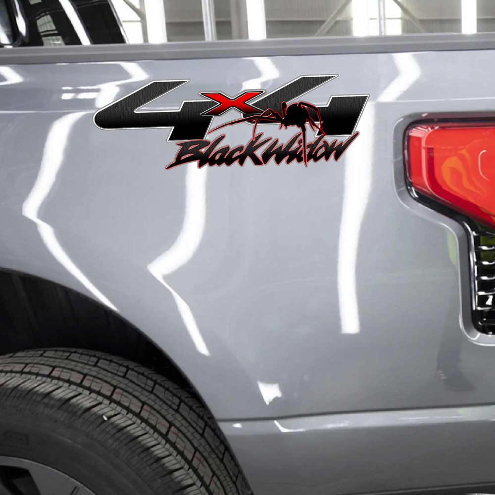 Ford F-250 F-350 Super Duty 4x4 Black Widow Spider Truck Decal Set