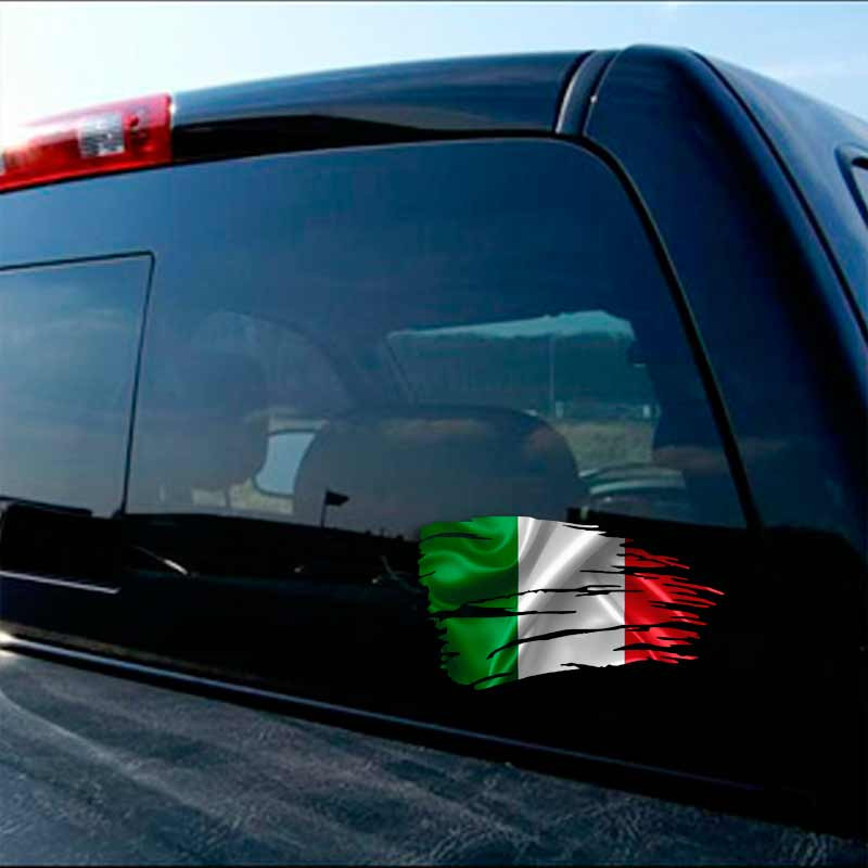 Italy Distressed Flag Decal Set