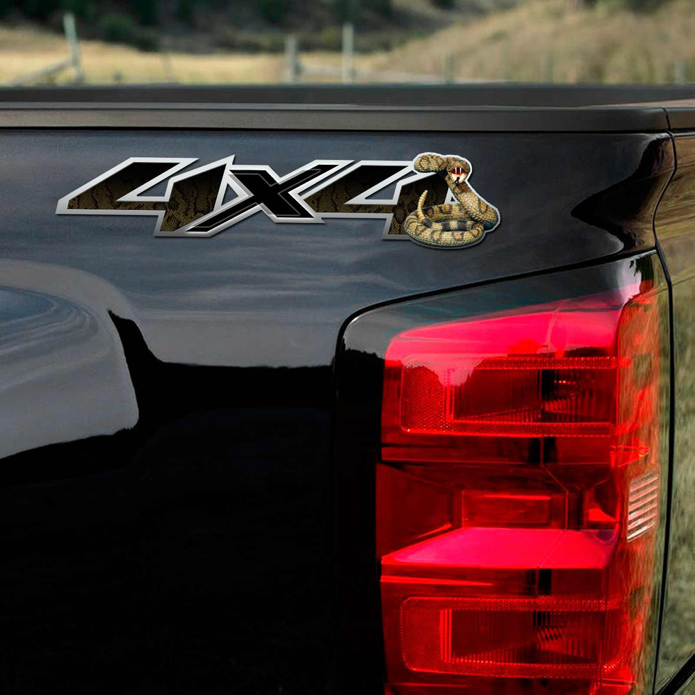 4x4 Rattlesnake Chevy Silverado Truck Decal Set