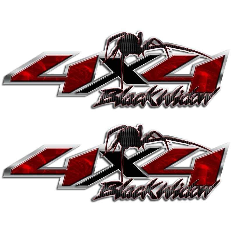 Black Widow 4x4 Decals for Chevy Silverado 1500 2500 3500 Truck Decalss