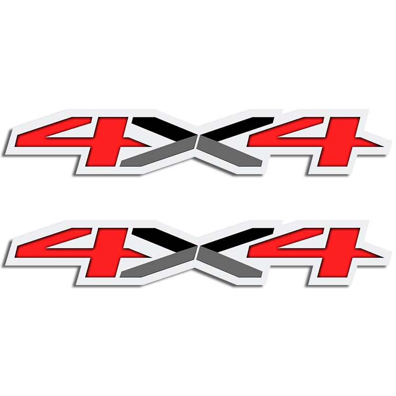 Chevy Silverado 4x4 Red and Black Truck Decals