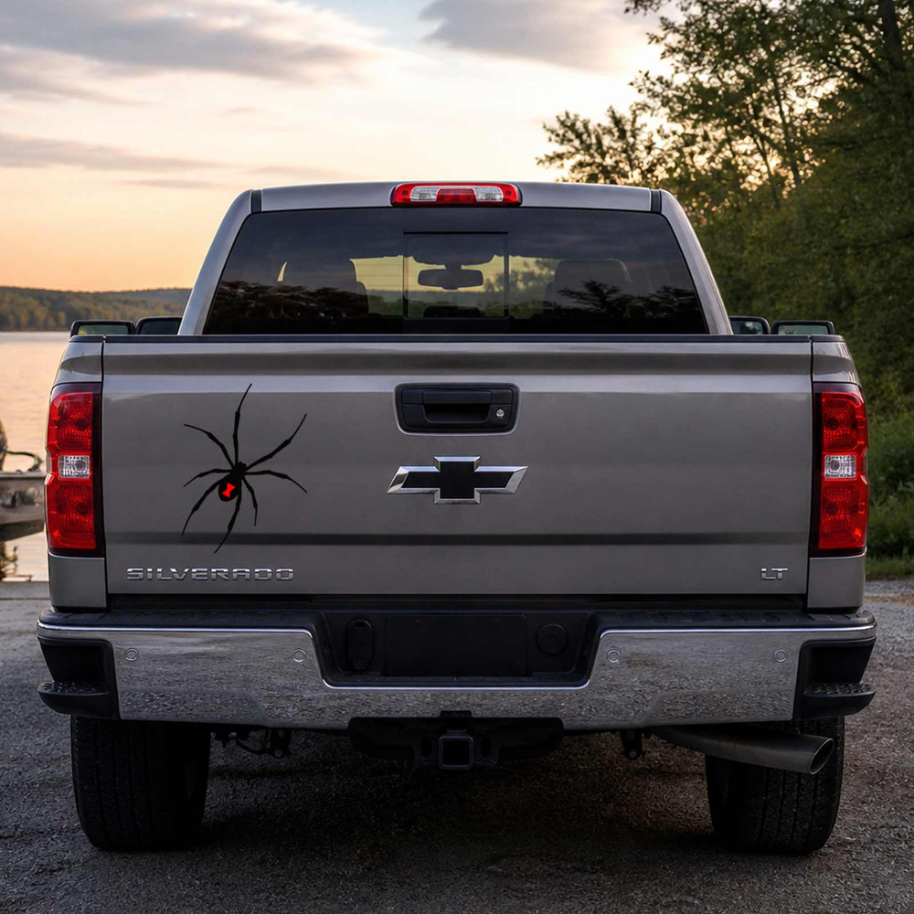 Black Widow Hourglass Spider Decal