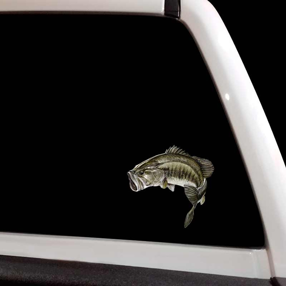 Largemouth Bass Jump Fishing Decal Set