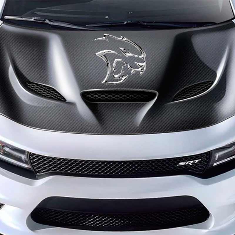 Hellcat Dodge SRT Simulated Vinyl Chrome Decal