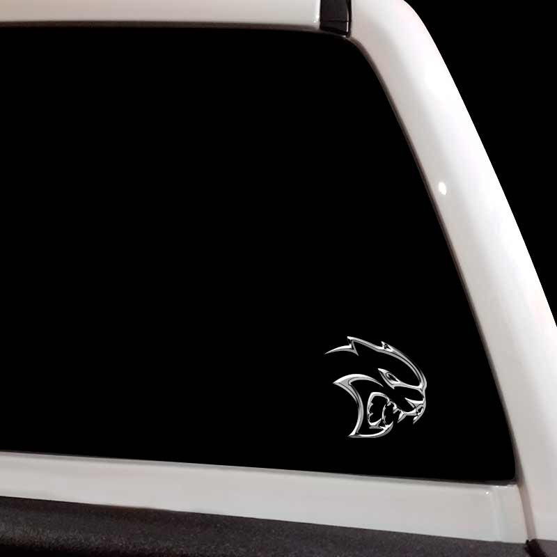 Hellcat Dodge SRT Simulated Vinyl Chrome Decal
