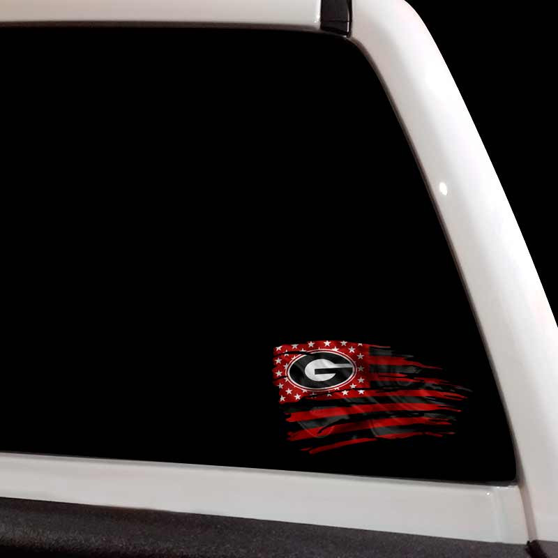 Georgia Bulldogs Sticker Flag Decal Set