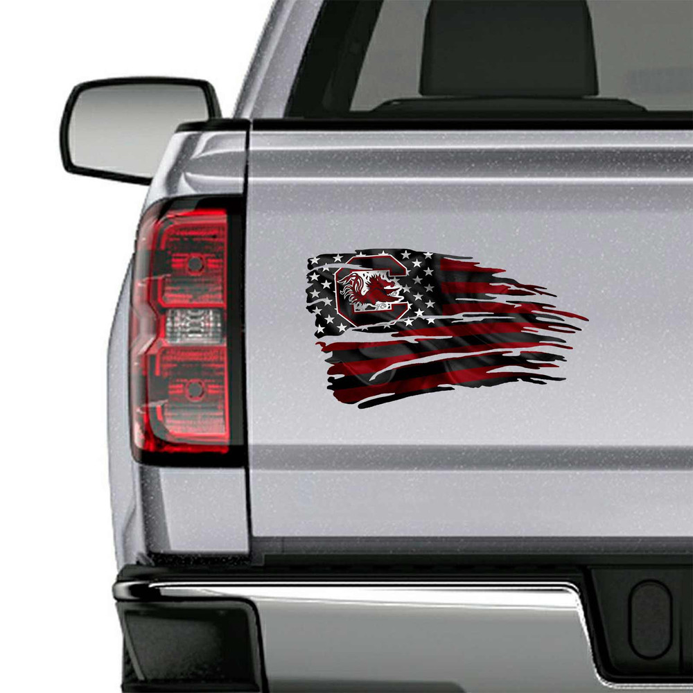South Carolina Tattered Flag Gamecocks Decal Set