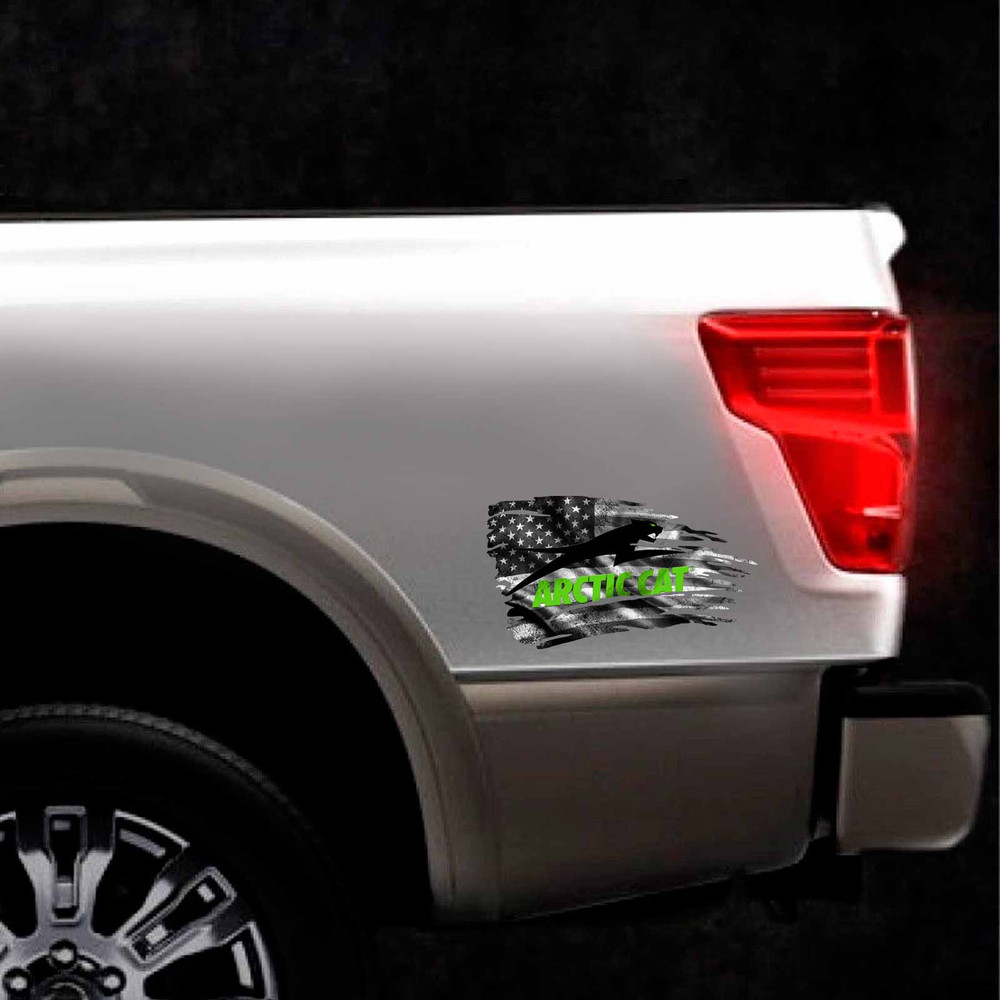Arctic Cat Tattered Off Road Subdued Flag Decal Set