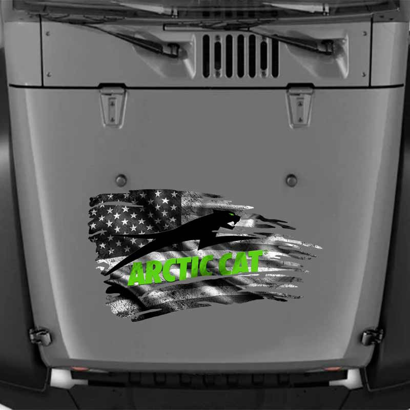 Arctic Cat Tattered Off Road Subdued Flag Decal Set