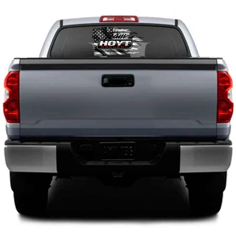 Hoyt Archery Hunting Distressed American Flag Decal