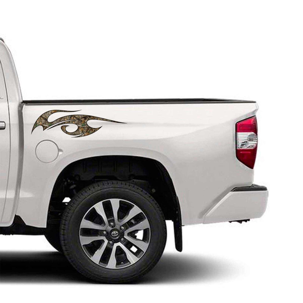 Realtree Camouflage Tribal Flame Tattoo Decal Set