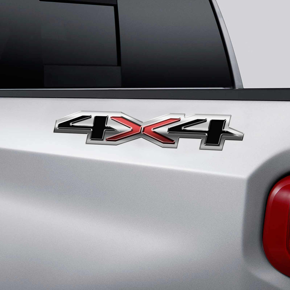 4x4 Black Red Silverado Truck Decal Set