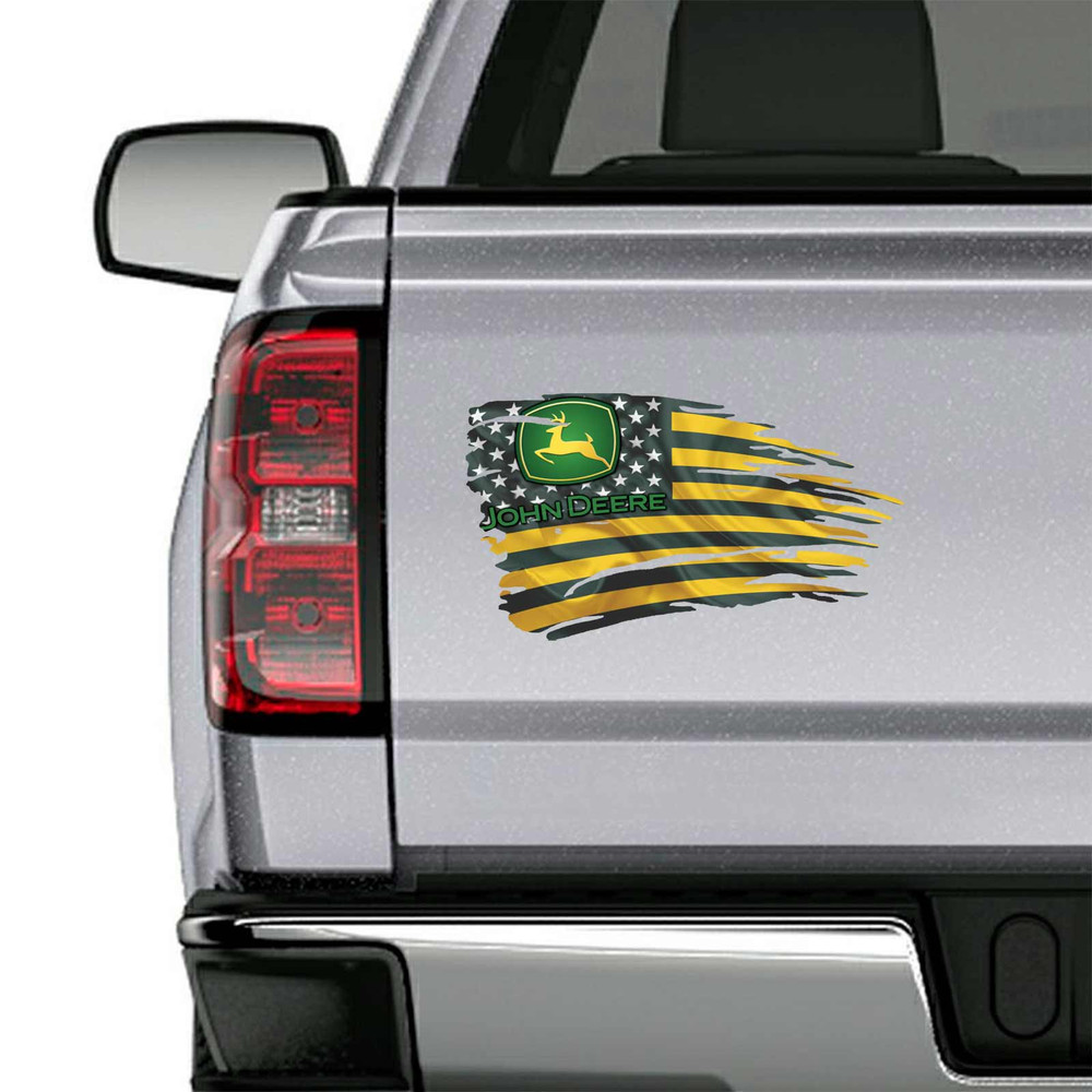 John Deere American Distressed Flag Decal Set