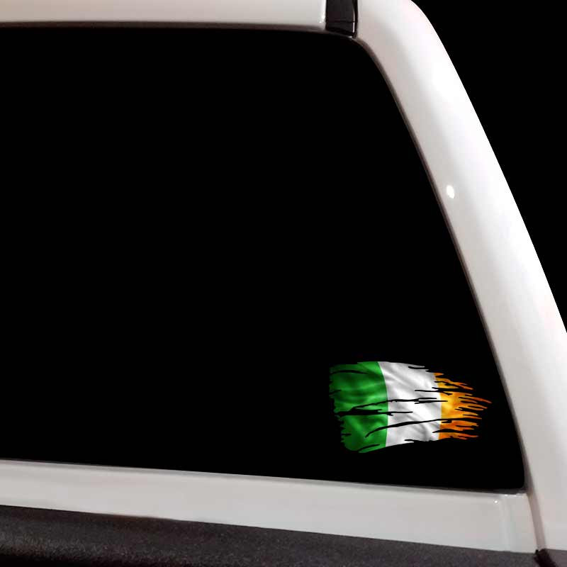 Flag of Ireland Distressed Irish Tricolour Decal Set