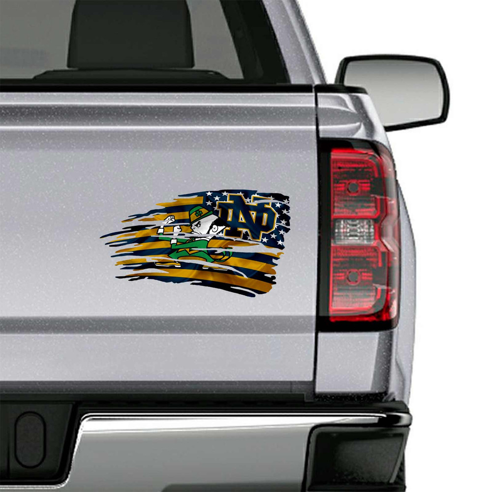 Notre Dame Fighting Irish Tattered Flag Decal Set
